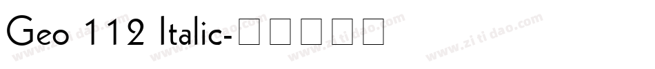 Geo 112 Italic字体转换